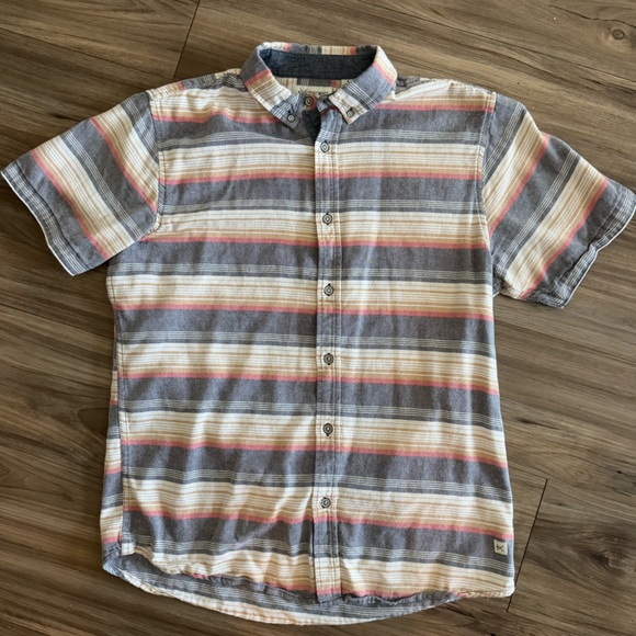 depart west Other - Depart West: Striped Button-Up Shirt- size:men’s large